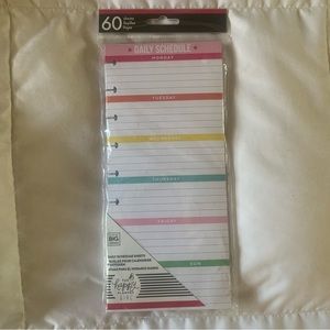 The Happy Planner Daily Schedule Notebook Paper